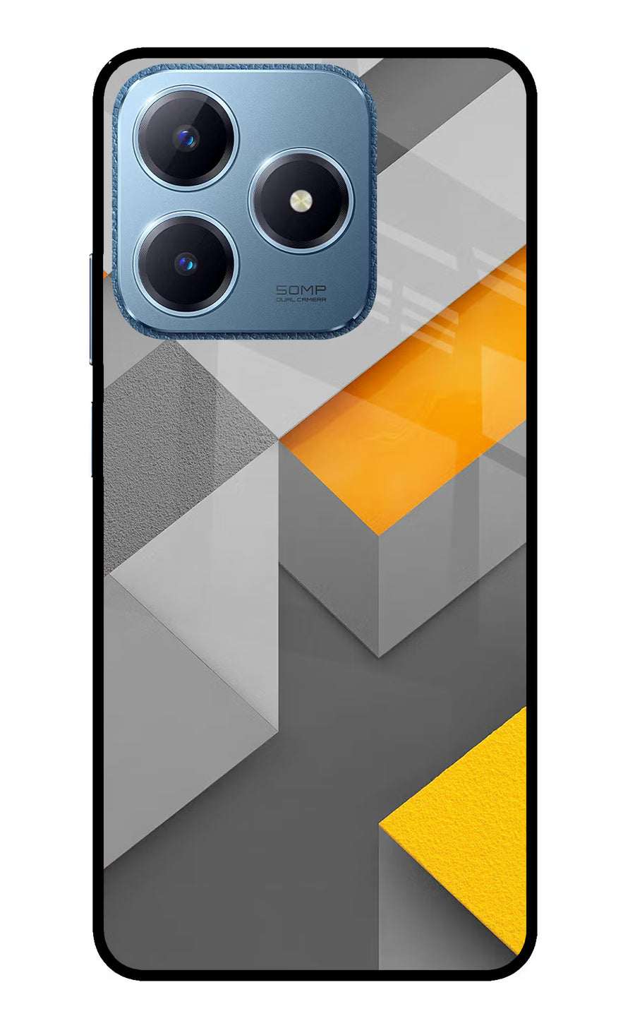 Abstract Realme C63 Back Cover, Glass case