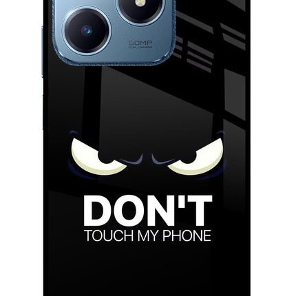 Don'T Touch My Phone Realme C63 Glass Case Back Cover by Casekaro