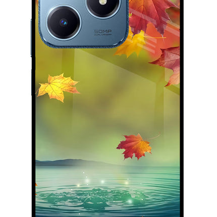 Flowers Realme C63 Glass Case Back Cover by Casekaro