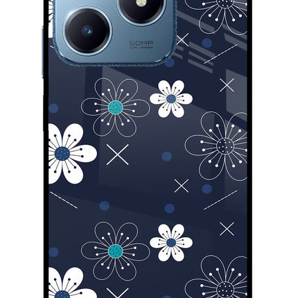 Flowers Realme C63 Glass Case Back Cover by Casekaro