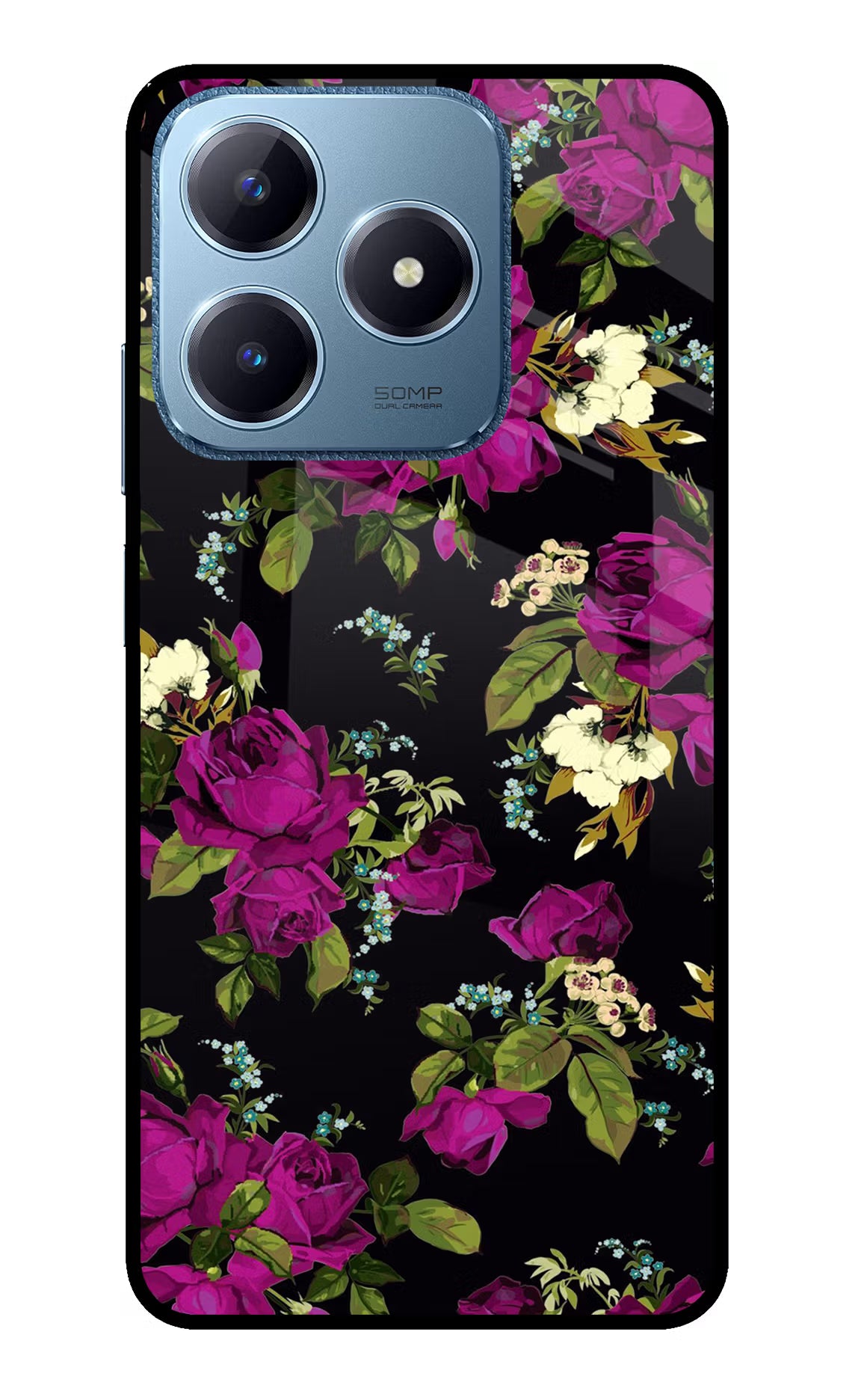 Flowers Realme C63 Glass Case