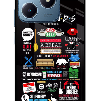 FRIENDS Realme C63 Glass Case Back Cover by Casekaro