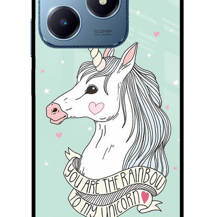 Unicorn Wallpaper Realme C63 Glass Case Back Cover by Casekaro