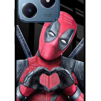 Deadpool Realme C63 Glass Case Back Cover by Casekaro