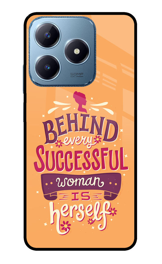 Behind Every Successful Woman There Is Herself Realme C63 Glass Case