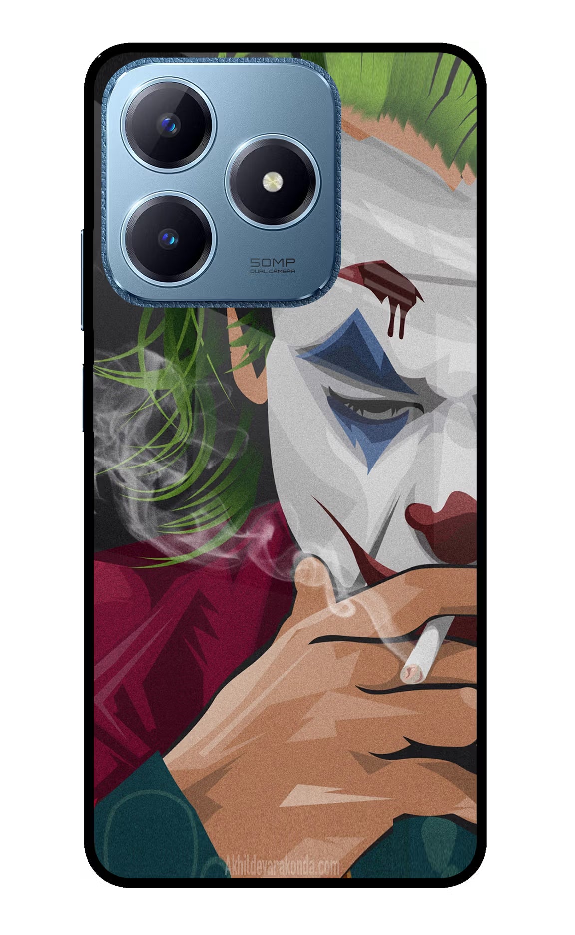 Joker Smoking Realme C63 Glass Case Back Cover by Casekaro