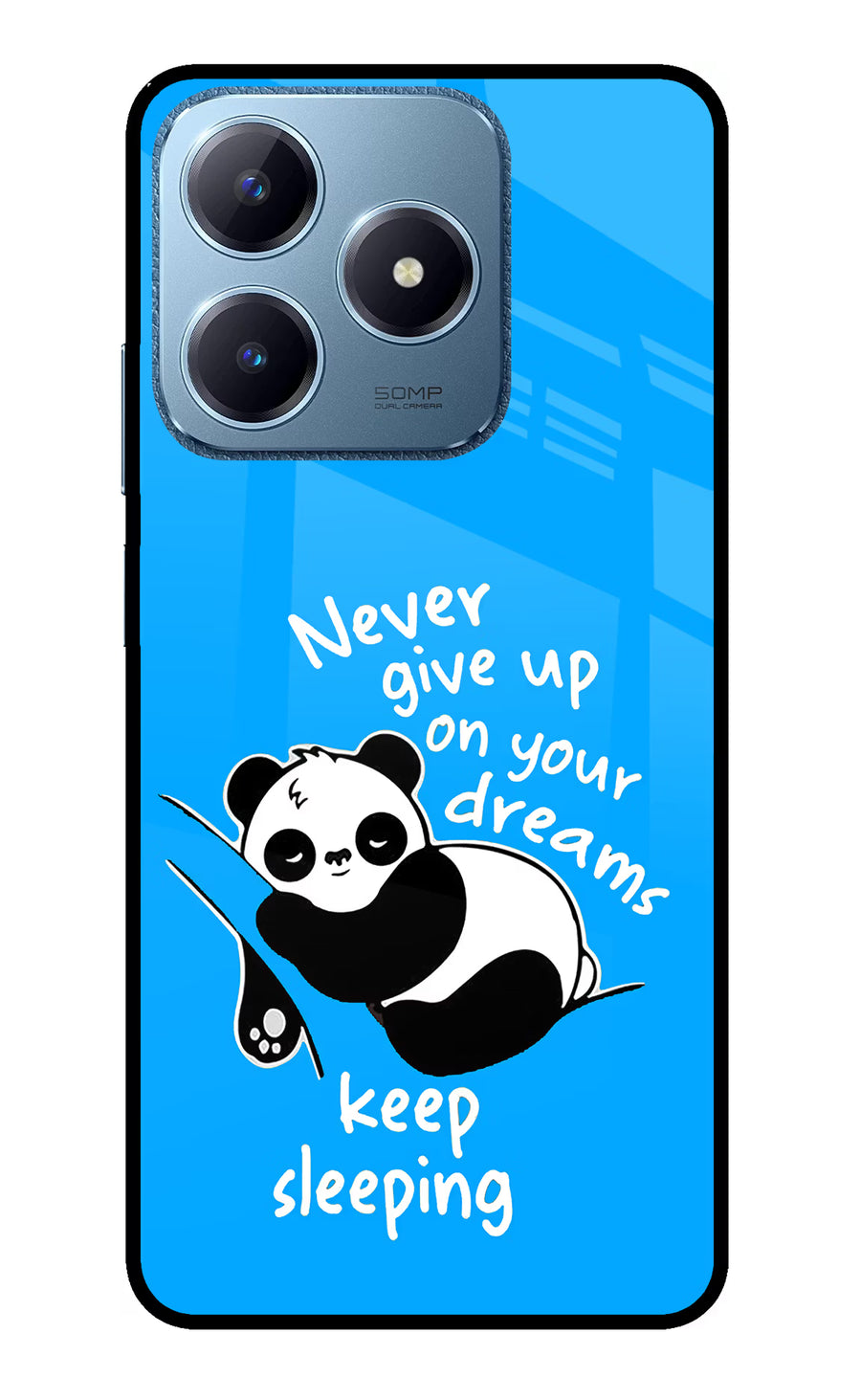 Keep Sleeping Realme C63 Back Cover, Glass case