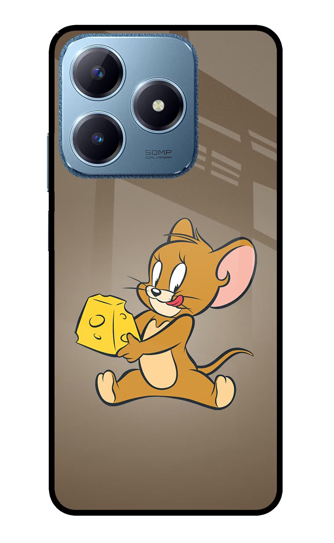 Jerry Realme C63 Glass Case Back Cover by Casekaro