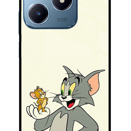 Tom & Jerry Realme C63 Glass Case Back Cover by Casekaro