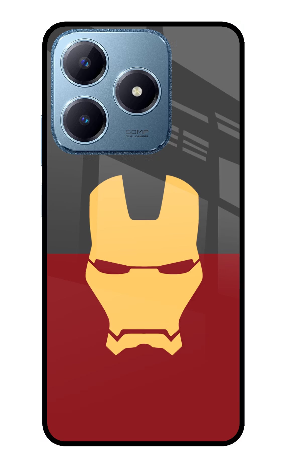Ironman Realme C63 Glass Case Back Cover by Casekaro
