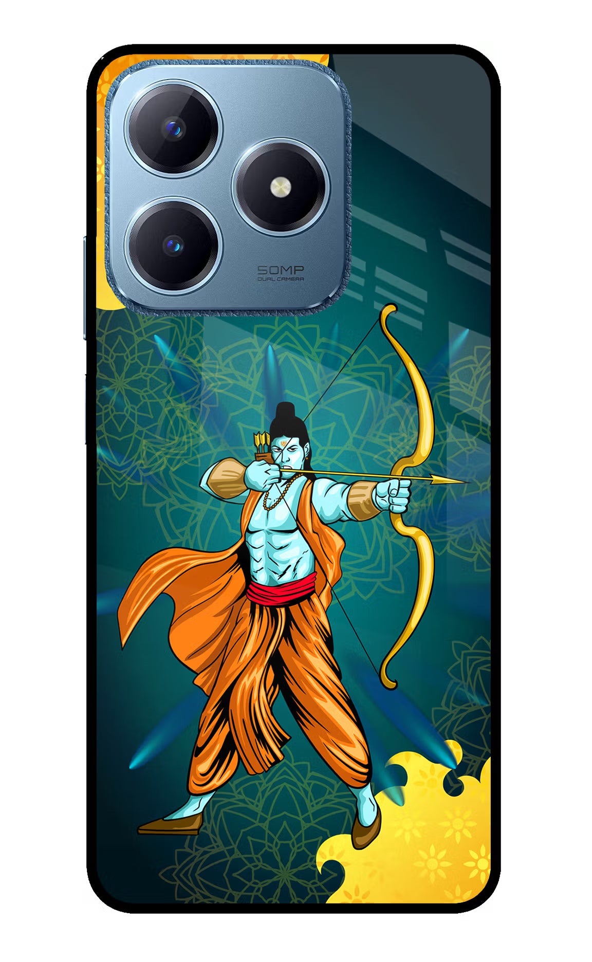Lord Ram - 6 Realme C63 Glass Case Back Cover by Casekaro