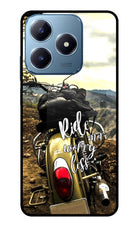 Ride More Worry Less Realme C63 Glass Case Back Cover by Casekaro