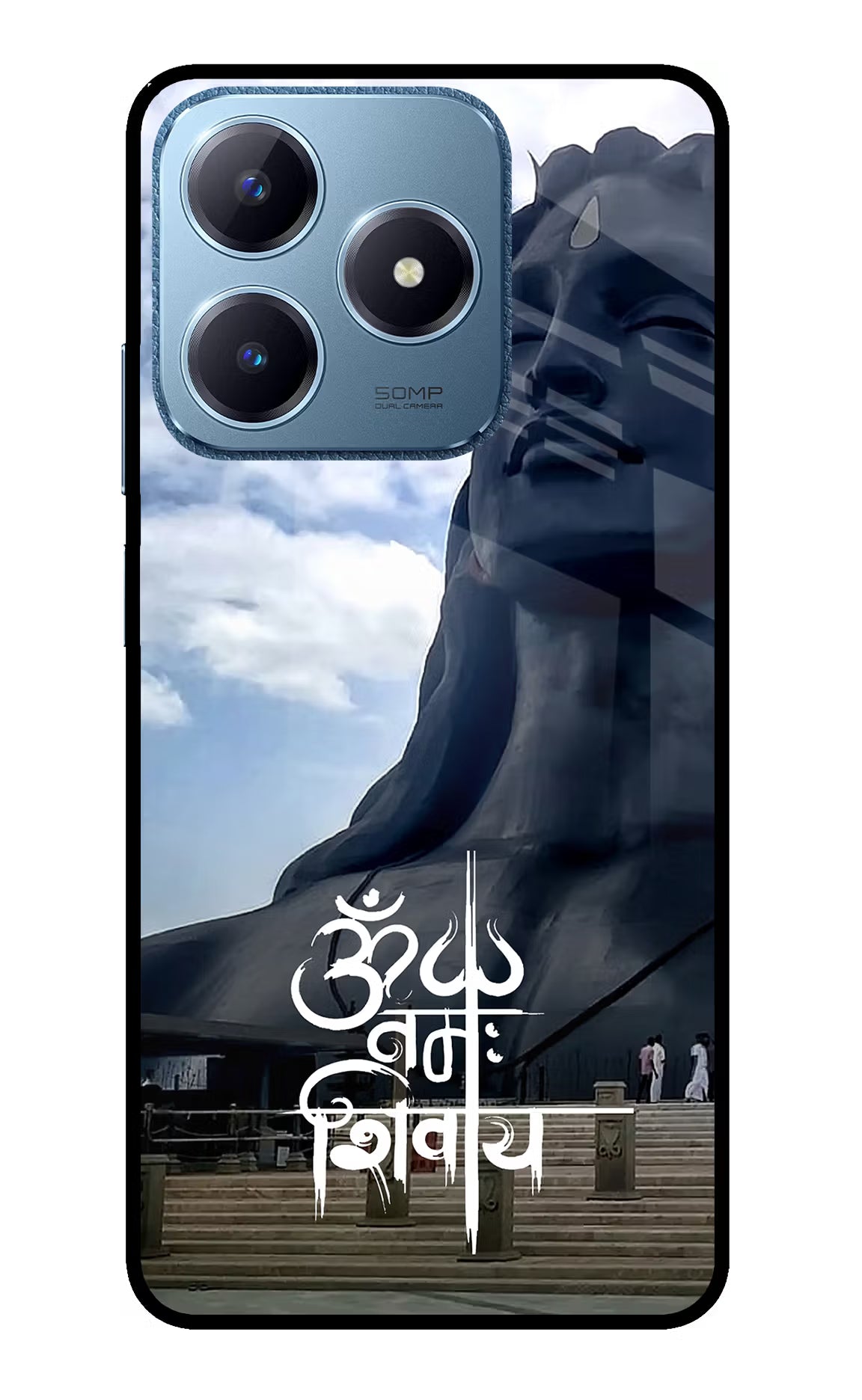 Om Namah Shivay Realme C63 Glass Case Back Cover by Casekaro