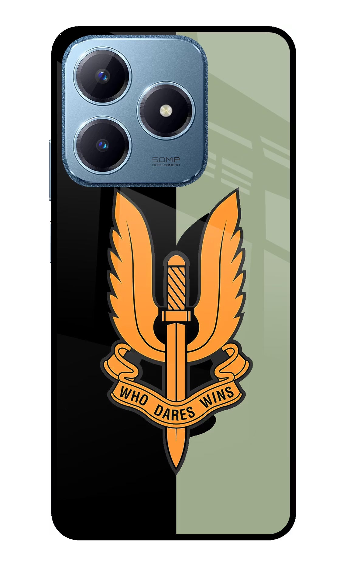 Balidan Logo Realme C63 Glass Case Back Cover by Casekaro
