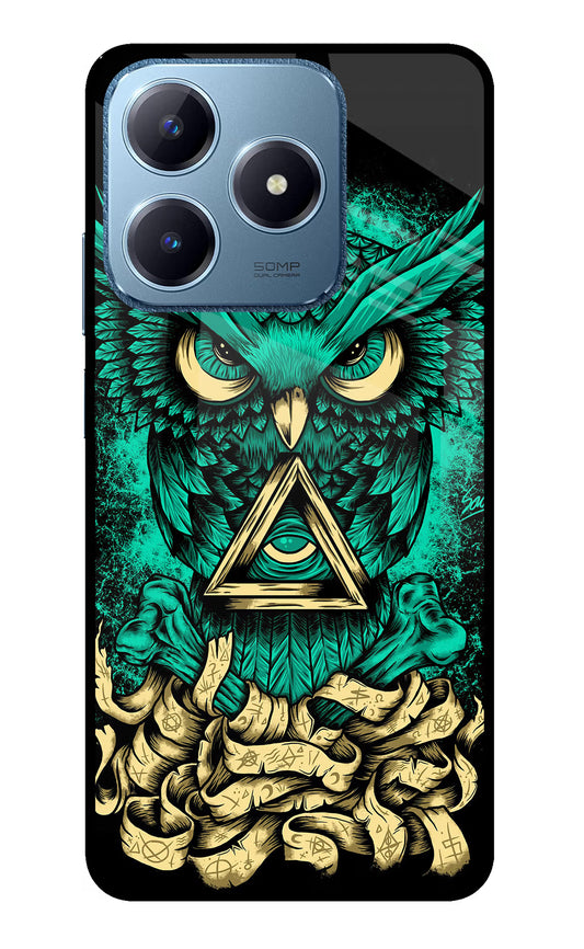 Green Owl Realme C63 Glass Case