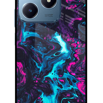 Abstract Realme C63 Glass Case Back Cover by Casekaro