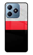 Tri Color Pattern Realme C63 Glass Case