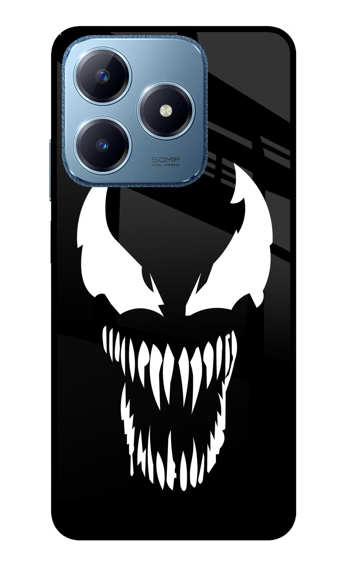 Venom Realme C63 Glass Case Back Cover by Casekaro