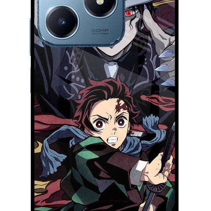 Demon Slayer Realme C63 Glass Case Back Cover by Casekaro