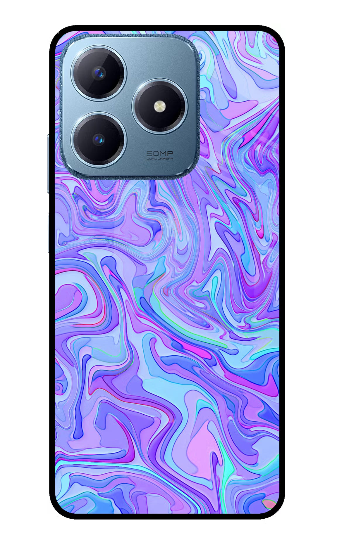 Glitter Realme C63 Glass Case Back Cover by Casekaro