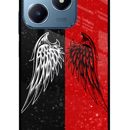 Wings Realme C63 Glass Case Back Cover by Casekaro