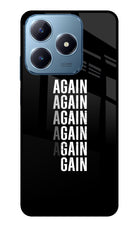Again Again Gain Realme C63 Glass Case Back Cover by Casekaro