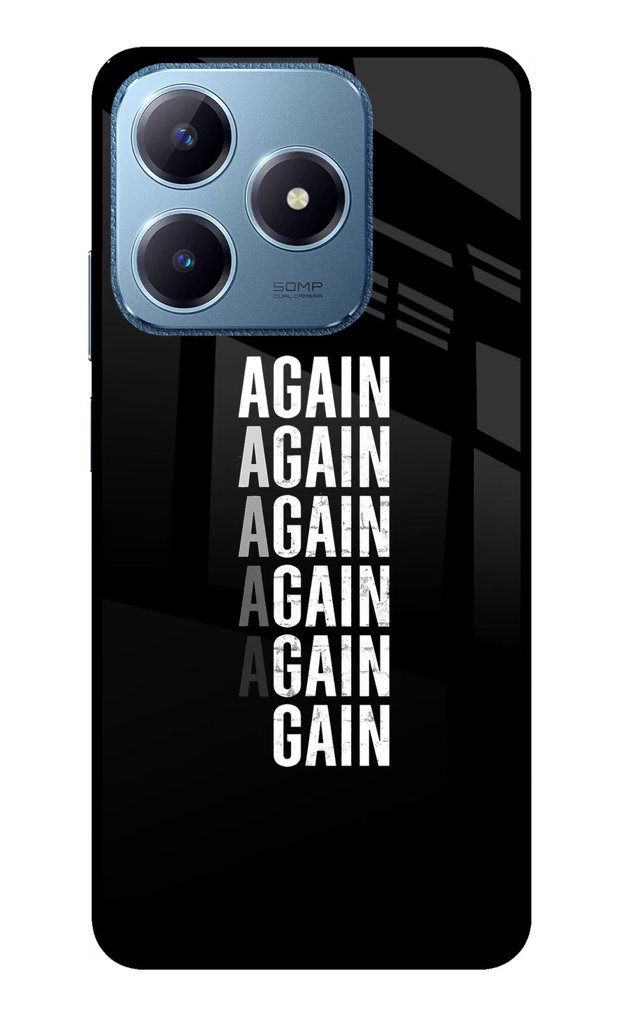 Again Again Gain Realme C63 Back Cover, Glass case