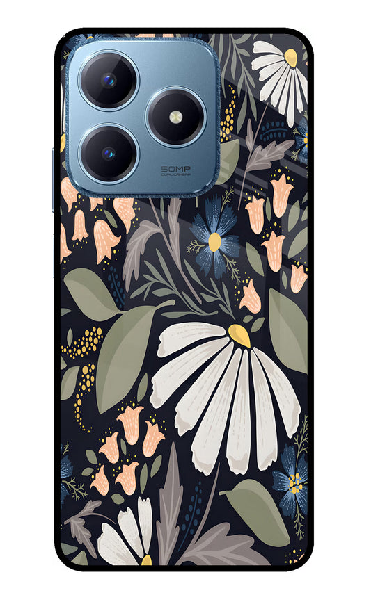 Flowers Art Realme C63 Glass Case