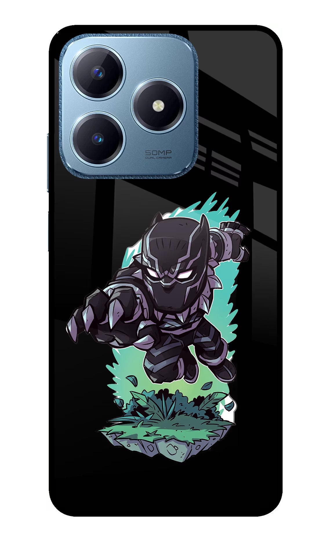 Black Panther Realme C63 Glass Case