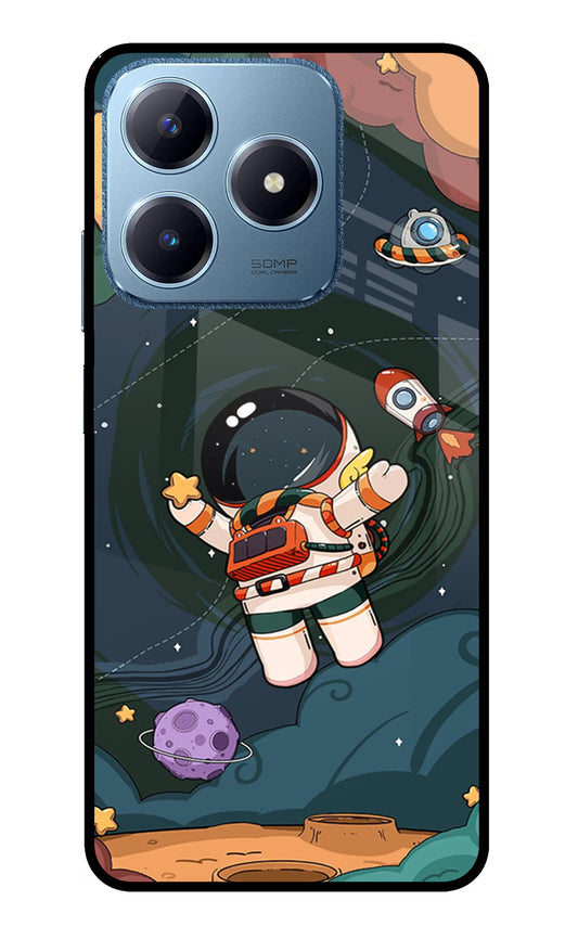 Cartoon Astronaut Realme C63 Glass Case