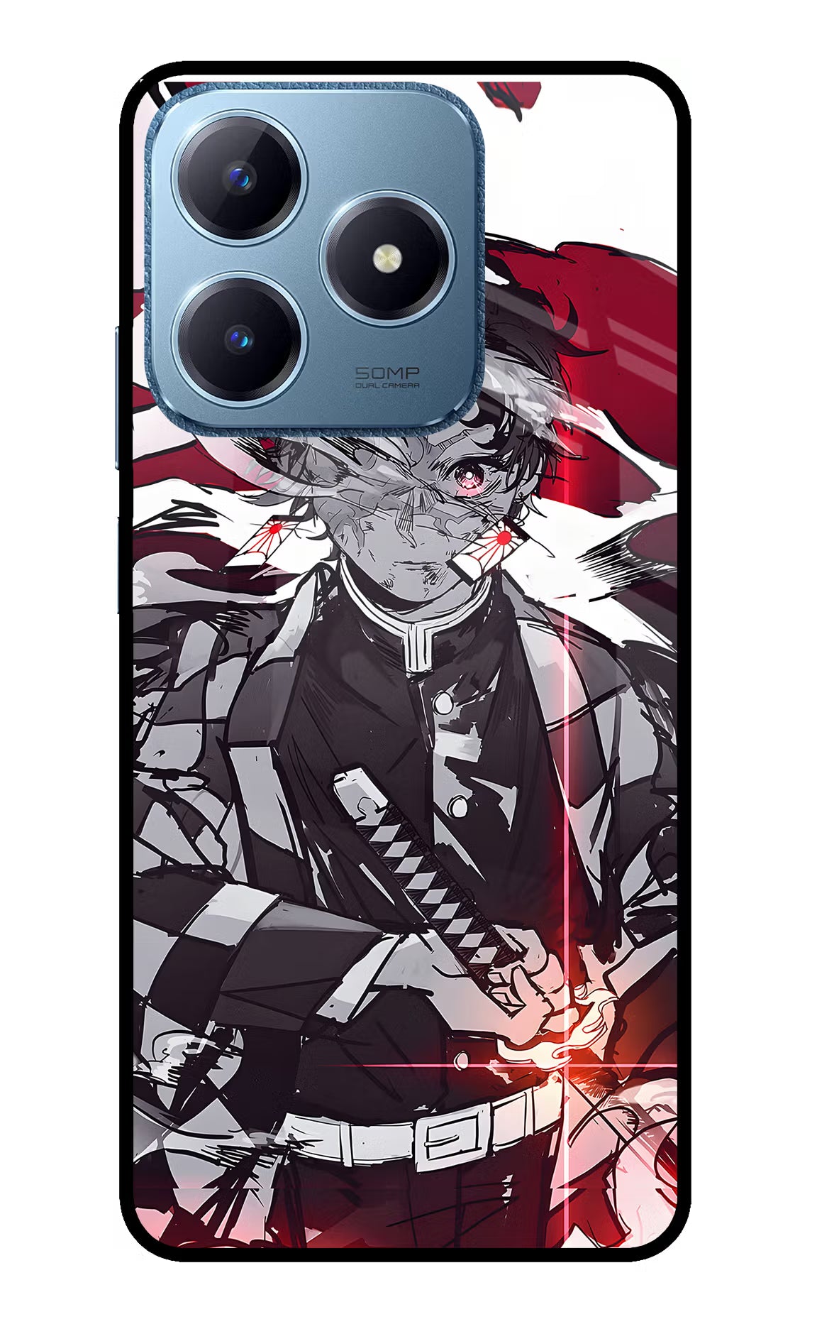 Demon Slayer Realme C63 Glass Case Back Cover by Casekaro