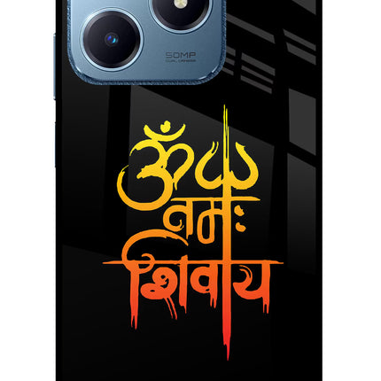 Om Namah Shivay Realme C63 Glass Case Back Cover by Casekaro