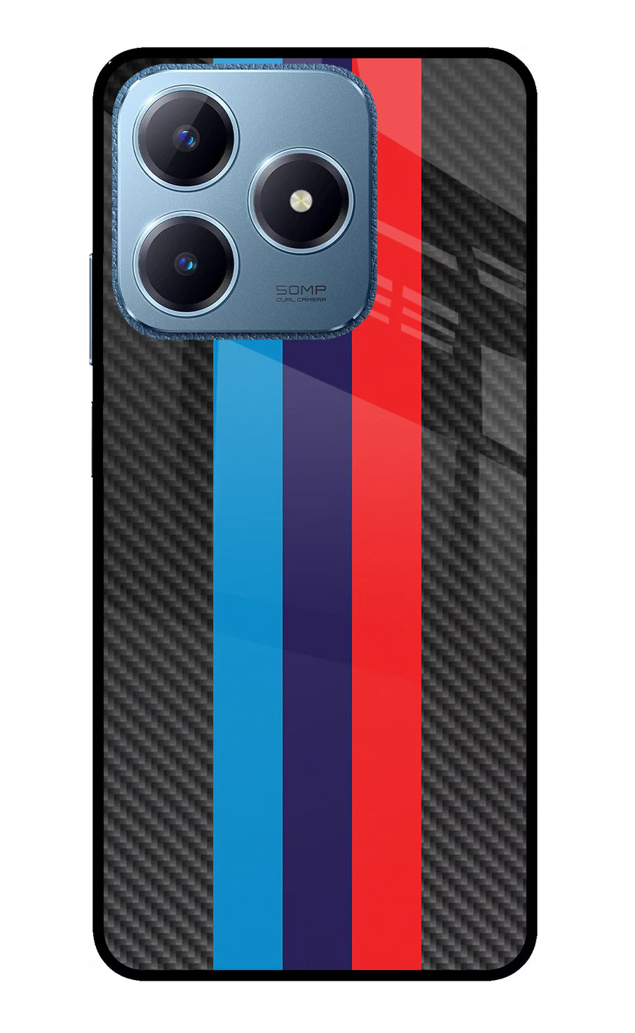 BMW Stripes Pattern Realme C63 Back Cover, Glass case