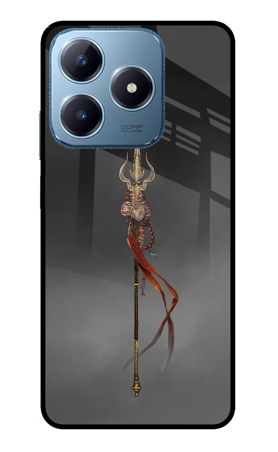 Shiv Trishul Realme C63 Back Cover, Glass case