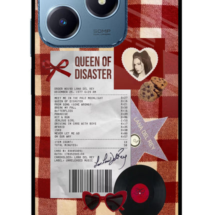 Queen of Disaster Realme C63 Glass Case