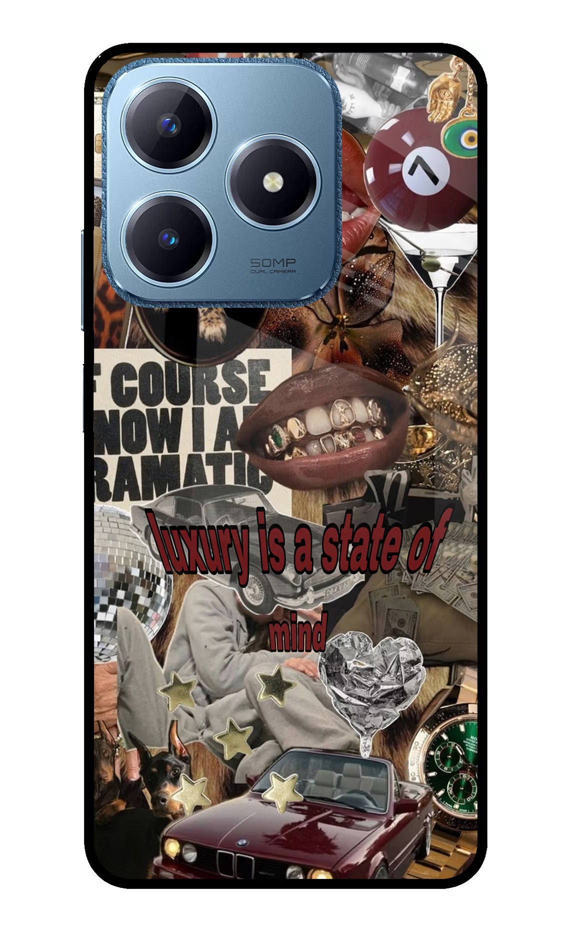 Luxury Realme C63 Glass Case Back Cover by Casekaro
