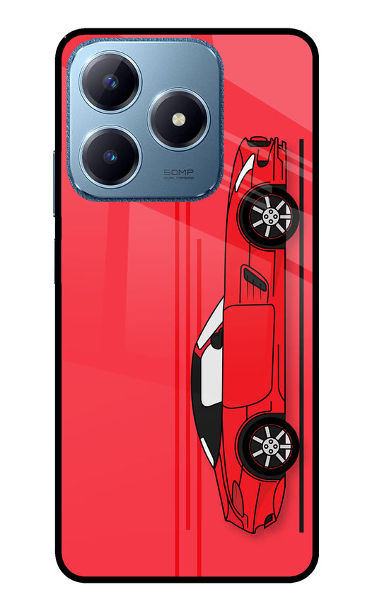 Red Velocity Realme C63 Glass Case