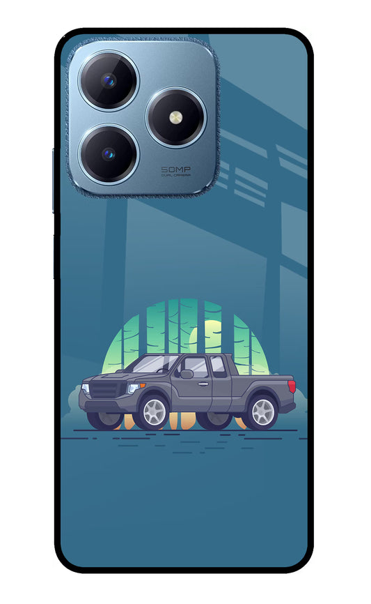 Retro Garage Vibe Realme C63 Glass Case