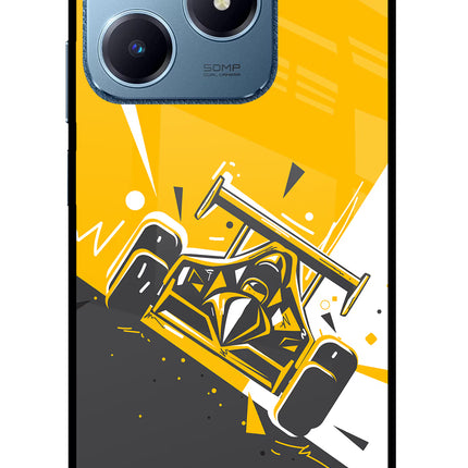 Track King Realme C63 Glass Case Back Cover by Casekaro