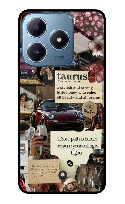 Taurus Zodiac Realme C63 Glass Case