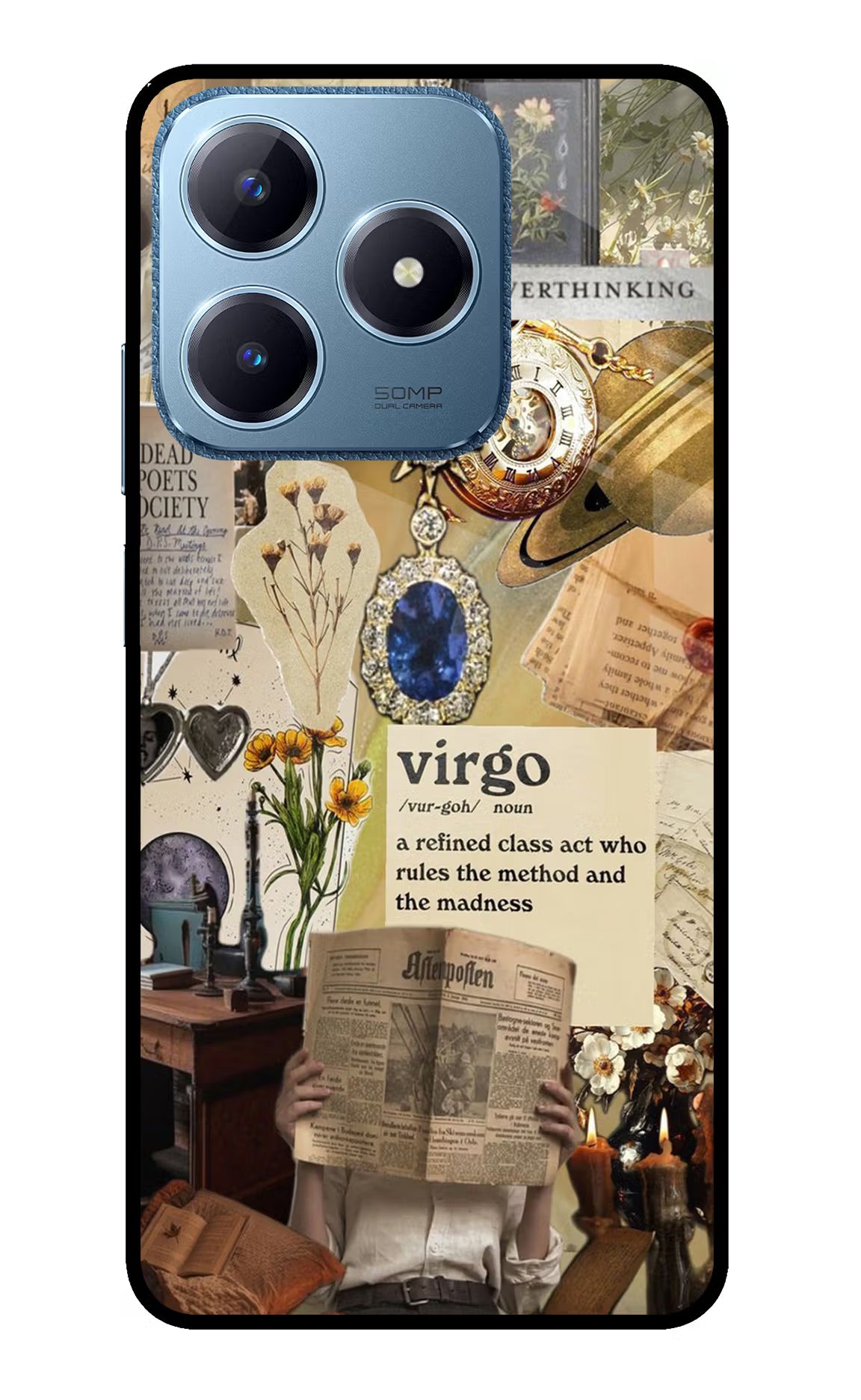 Virgo Zodiac Realme C63 Glass Case Back Cover by Casekaro
