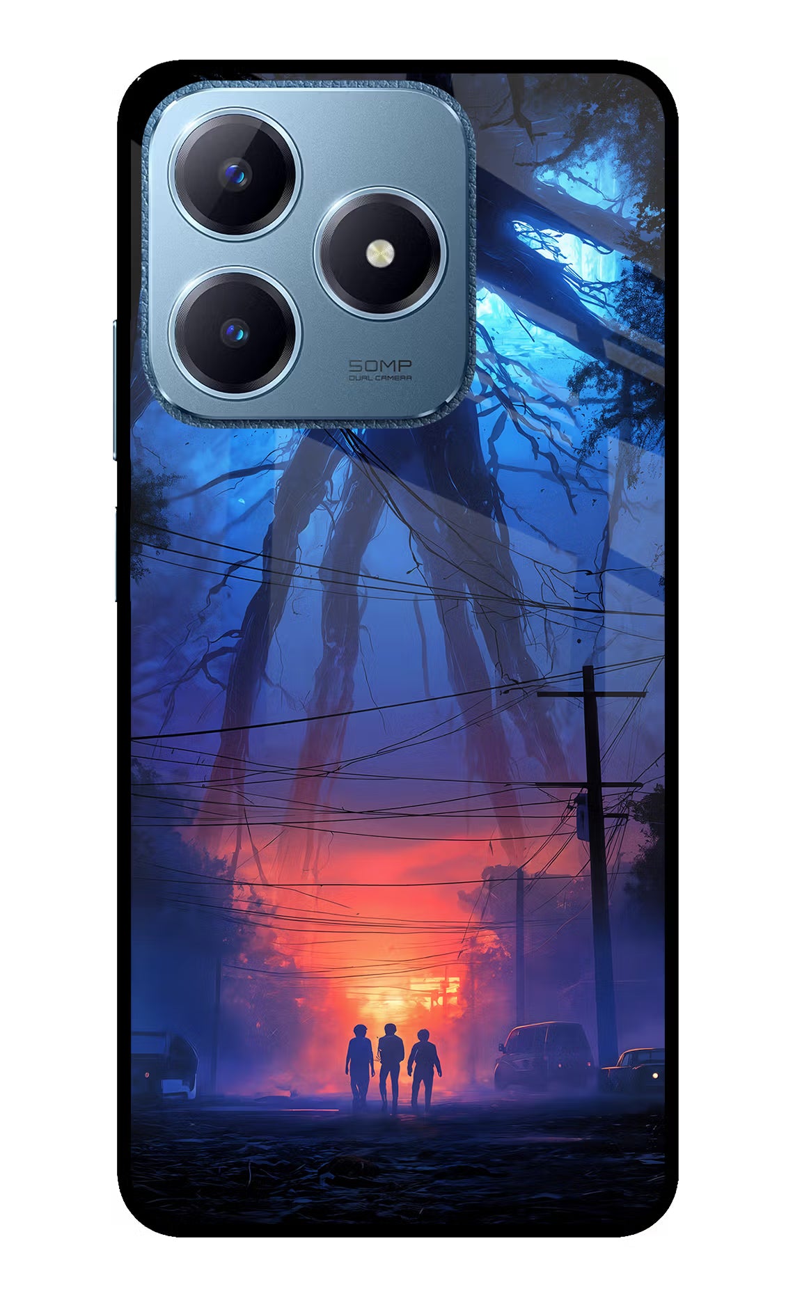Ordinary Things Shadow Realme C63 Glass Case Back Cover by Casekaro