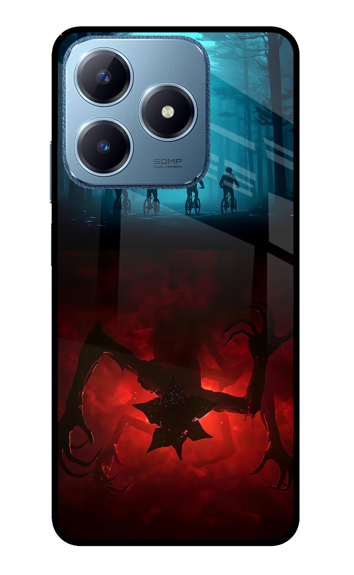 Ordinary Things Downside Up Realme C63 Glass Case Back Cover by Casekaro