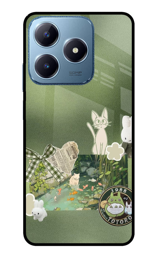 Aesthetic anime Realme C63 Glass Case