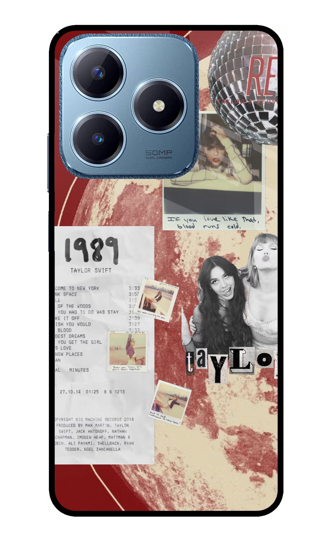 Taylor Swift Realme C63 Glass Case
