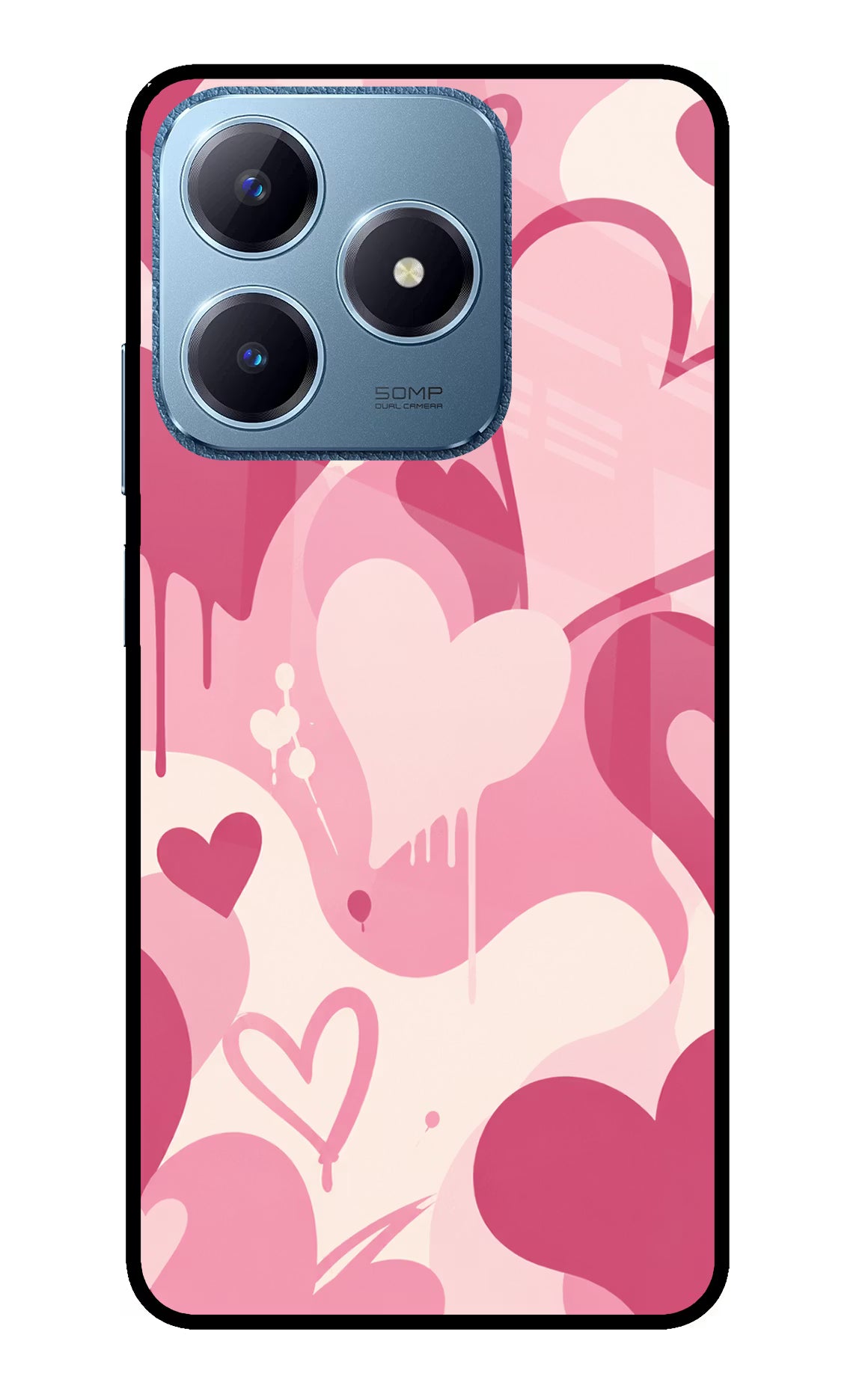 Hearty case Realme C63 Glass Case Back Cover by Casekaro