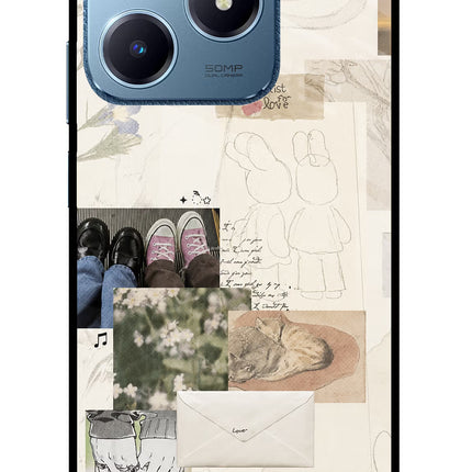 Soft Aesthetic Realme C63 Glass Case