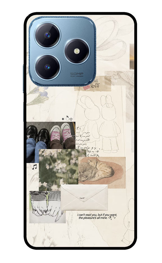 Soft Aesthetic Realme C63 Glass Case