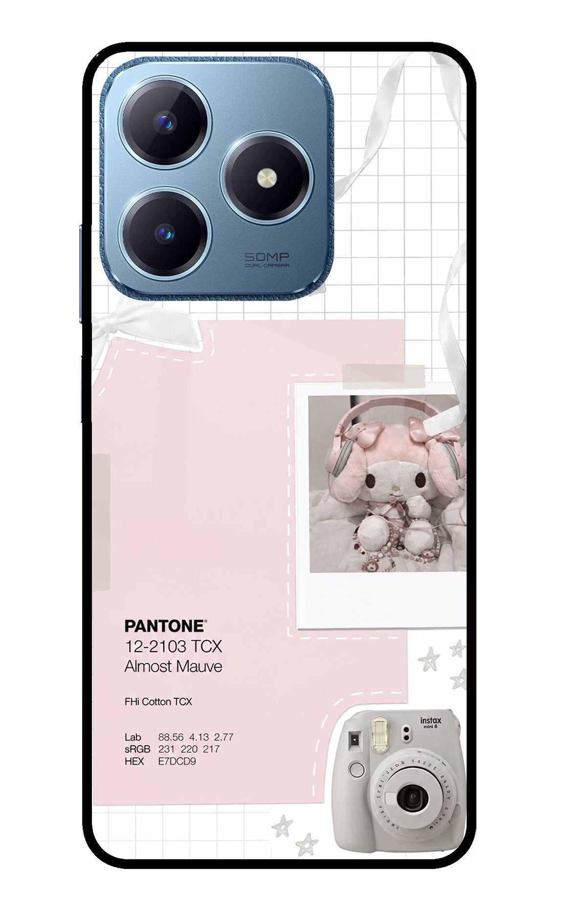 Pantone Asthetic Realme C63 Glass Case