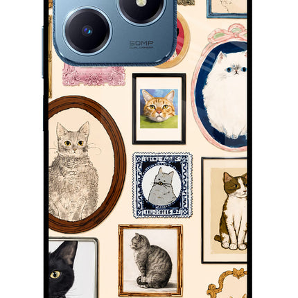 Mirror Cats Realme C63 Glass Case